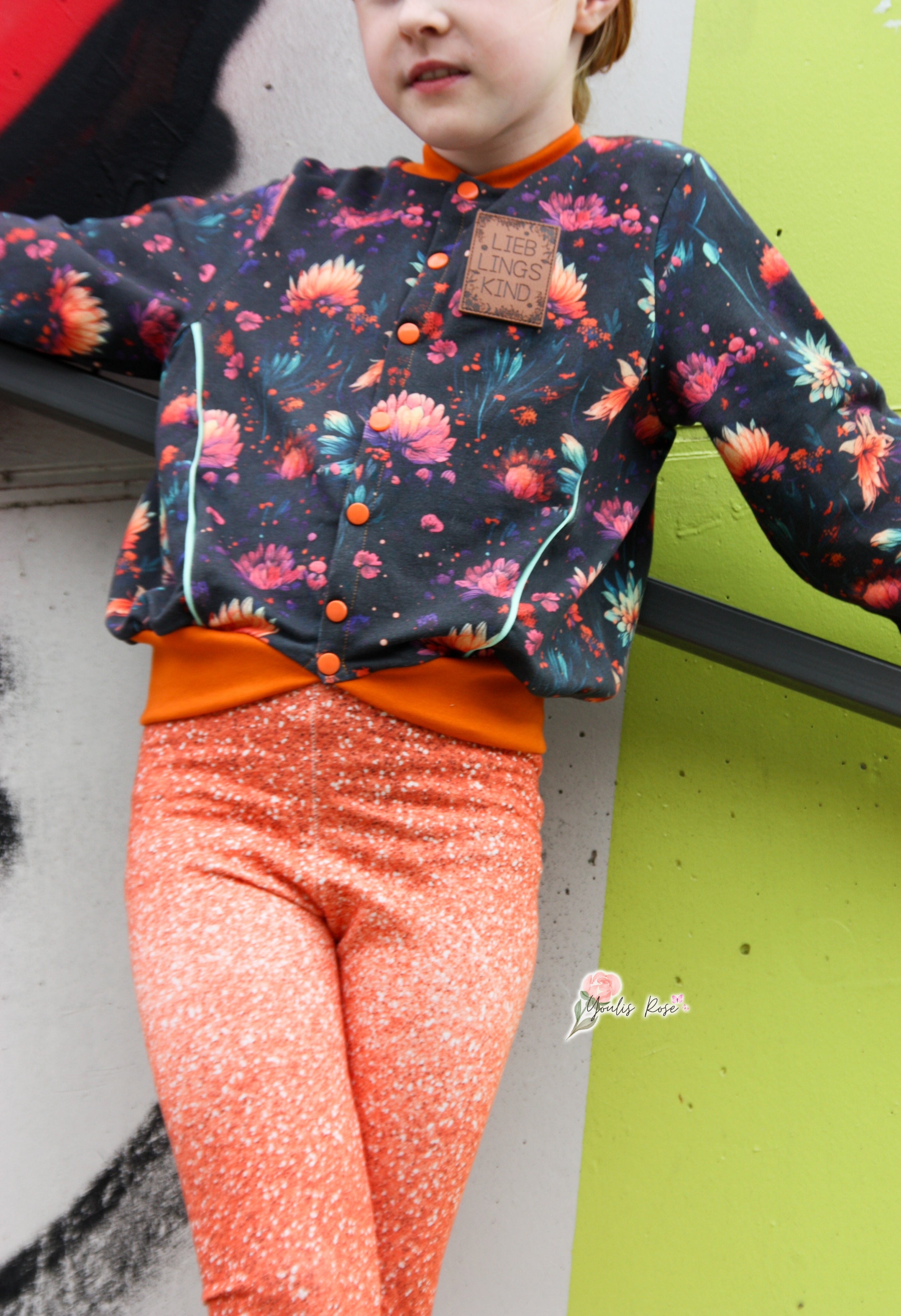 Orange Neon Blumen